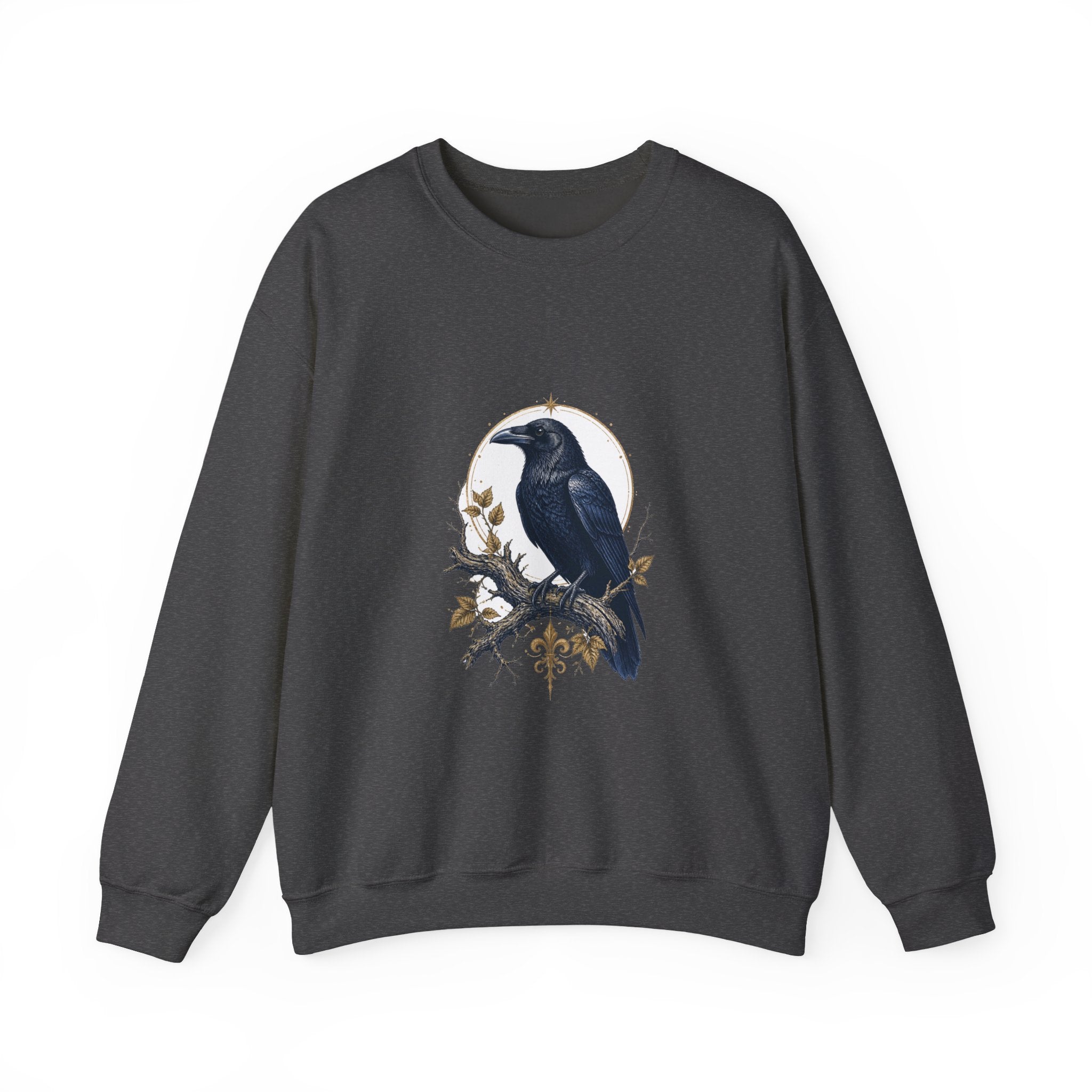 Matching Couple Sweatshirt - Raven & Swan Matching Couple Premium Fleece Sweatshirt Vintage Art His Hers Honeymoon Gift - Design A