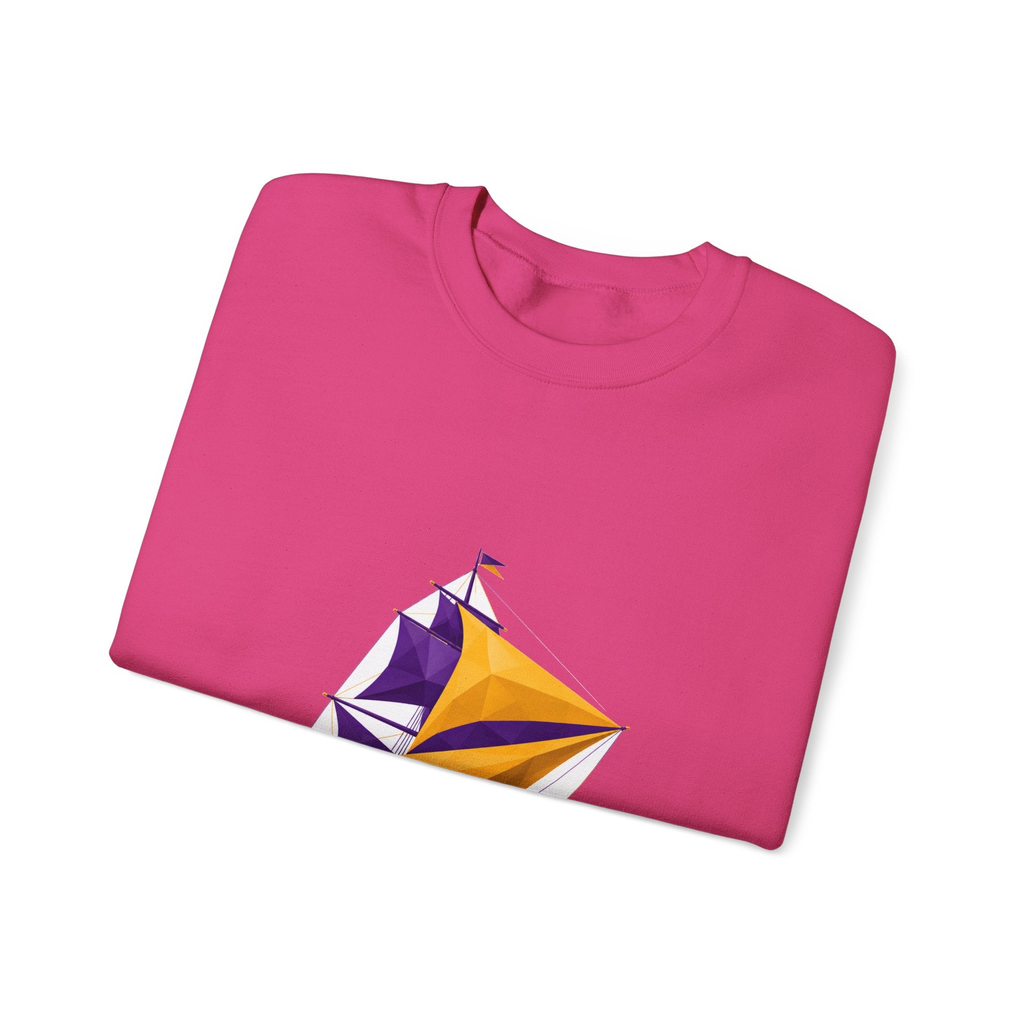 Matching Couple Sweatshirt - Anchor & Sail Matching Couple Crewneck Sweatshirt Geometric Art His Hers Couple Gift - Design B