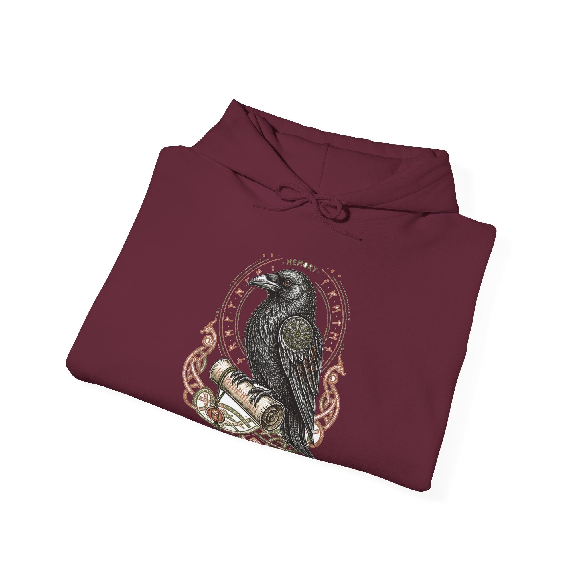 Matching Couple Sweatshirt - Huginn & Muninn Matching Couple Hooded Sweatshirt Hand-Drawn Art His Hers Best Friend Gift - Design B
