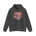 Matching Couple Sweatshirt - Lavender Fields & Canyon Matching Couple Hooded Sweatshirt Geometric Art His Hers Couple Gift - Design B