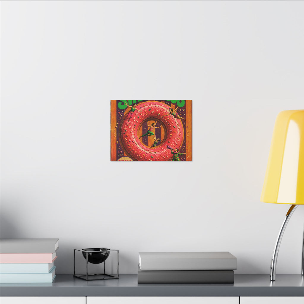 Donut Circus Ring Wall Art Canvas 24×36 Psychedelic Dining Room Decor Maximalist Print