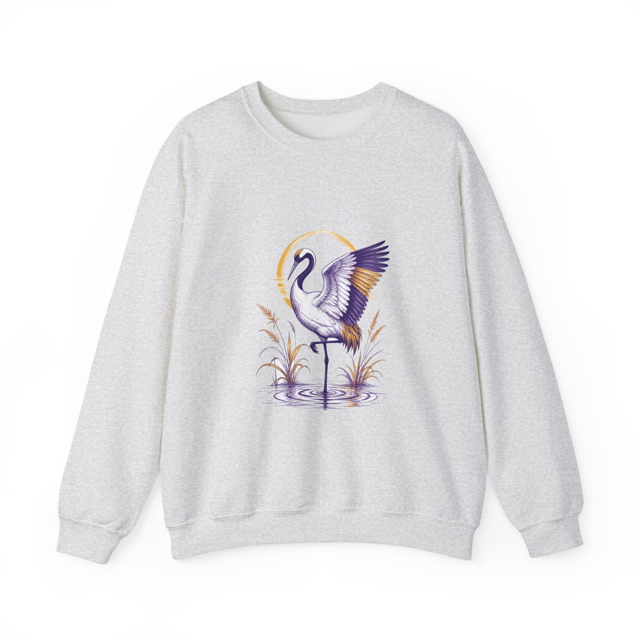 Matching Couple Sweatshirt - Tiger & Crane Matching Couple Premium Fleece Sweatshirt Hand-Drawn Art His Hers Anniversary Gift - Design B