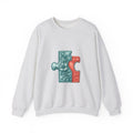 Matching Couple Sweatshirt - Puzzle Pieces Matching Couple Crewneck Sweatshirt Vintage Art His Hers Wedding Gift - Design A