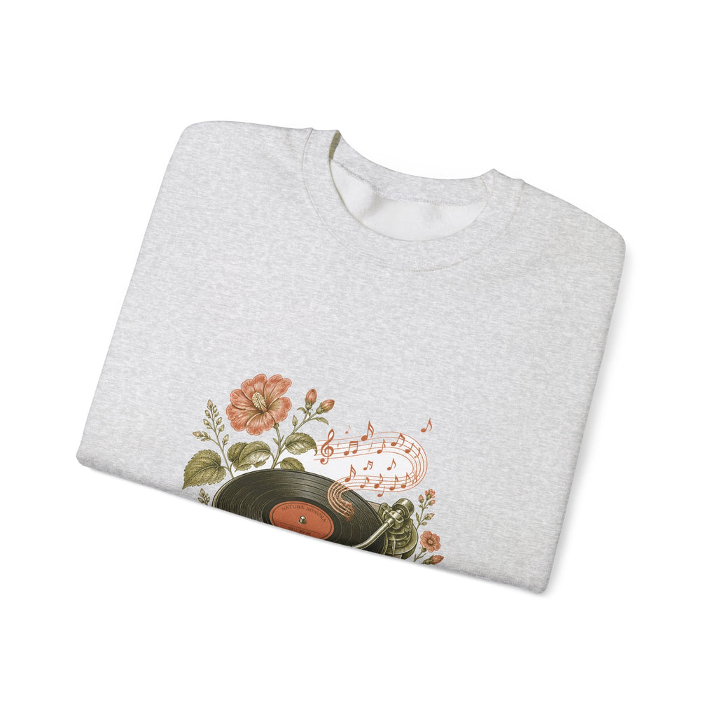Matching Couple Sweatshirt - Vinyl & Cassette Matching Couple Premium Fleece Sweatshirt Vintage Art His Hers Honeymoon Gift - Design A