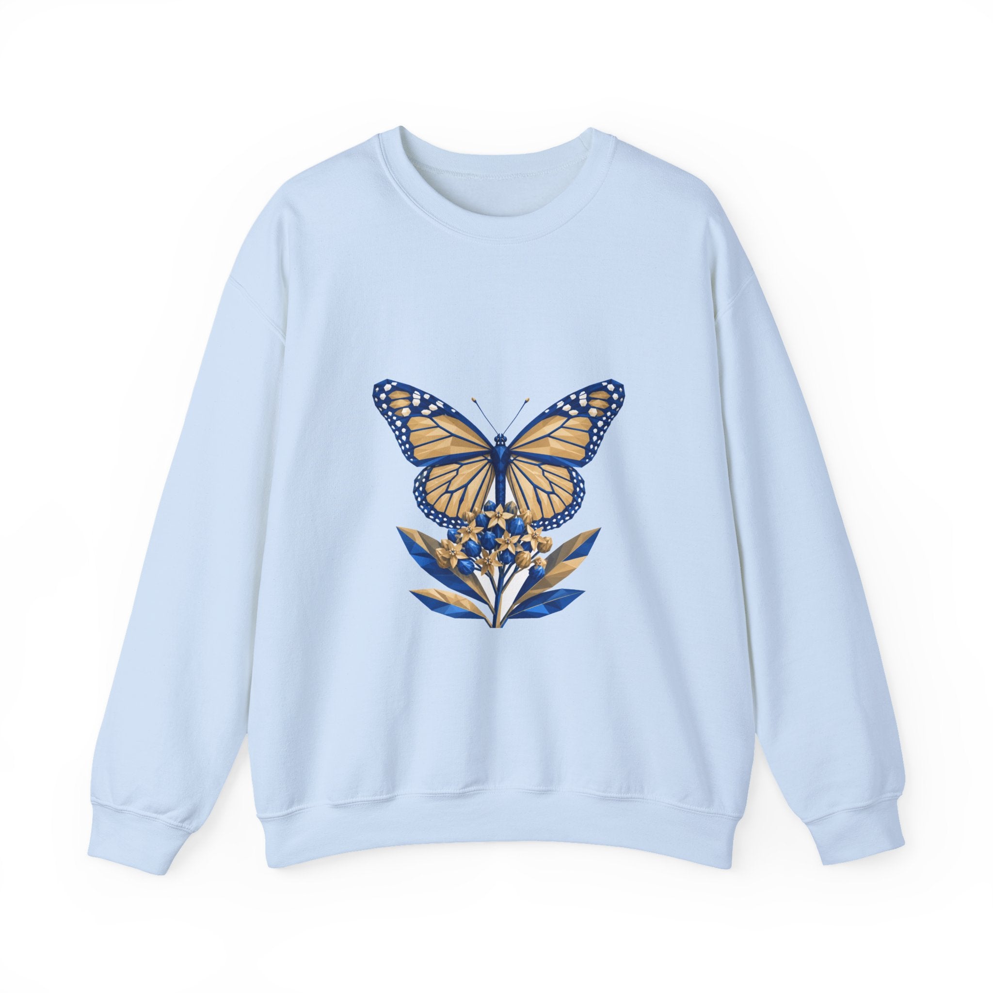 Matching Couple Sweatshirt - Butterfly & Moth Matching Couple Crewneck Sweatshirt Geometric Art His Hers Couple Gift - Design A