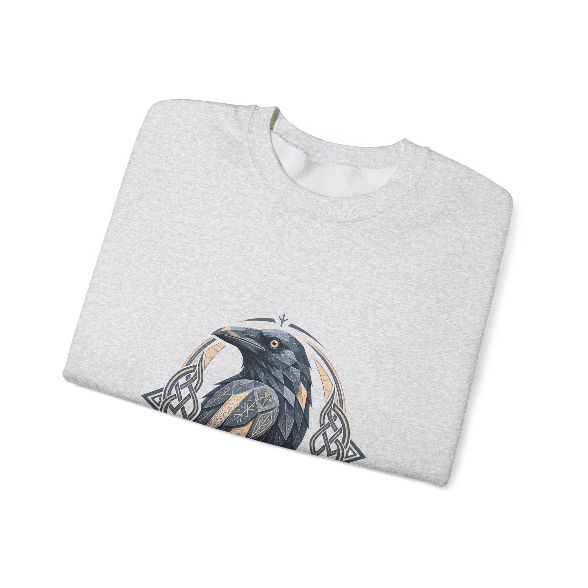 Matching Couple Sweatshirt - Huginn & Muninn Matching Couple Premium Fleece Sweatshirt Geometric Art His Hers Love Gift - Design A