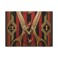 Giant Scissors Trapeze Wall Art Canvas 24×36 Art Deco Bar Area Decor Maximalist Print