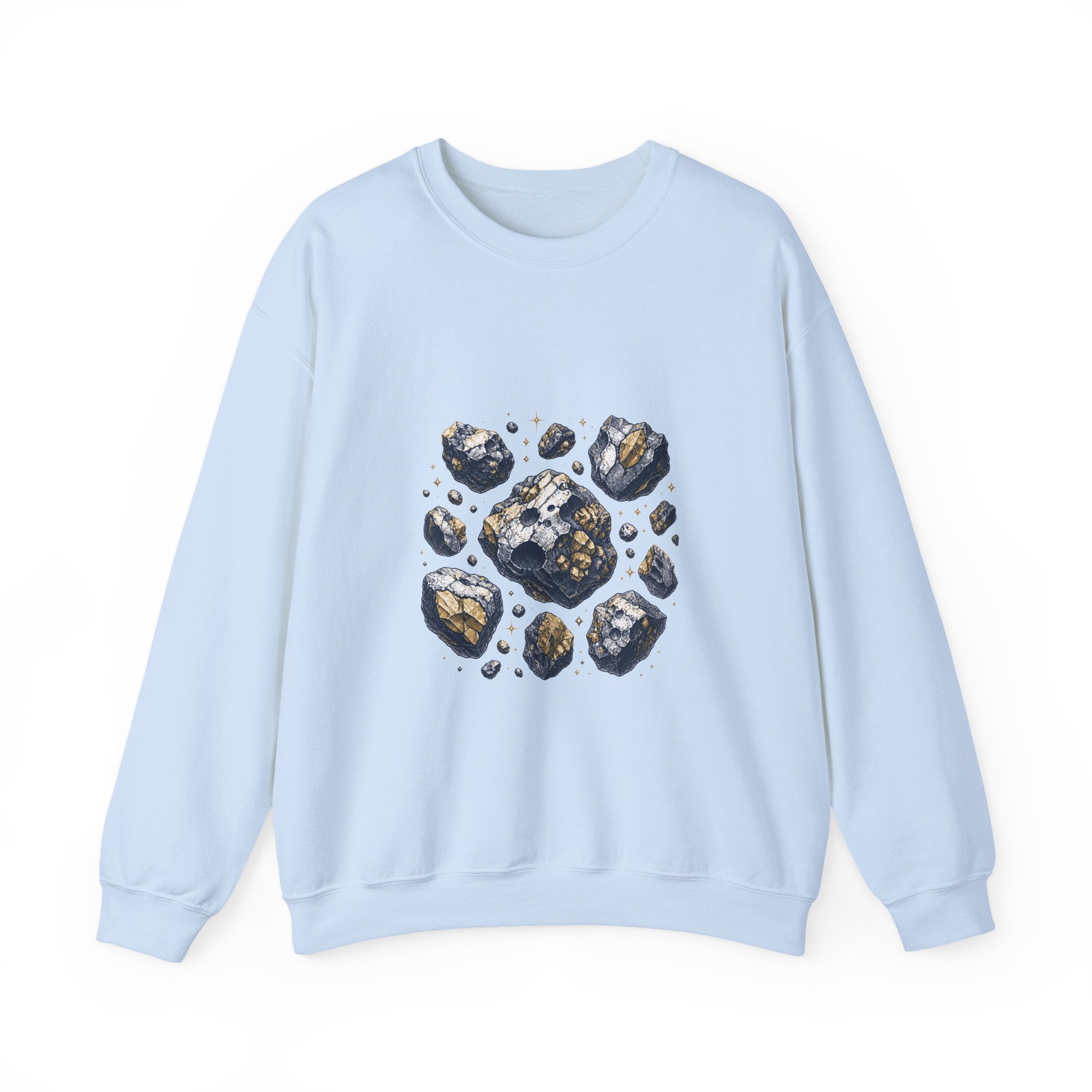 Matching Couple Sweatshirt - Comet & Asteroid Matching Couple Comfort Colors Crew Hand-Drawn Art His Hers Anniversary Gift - Design B