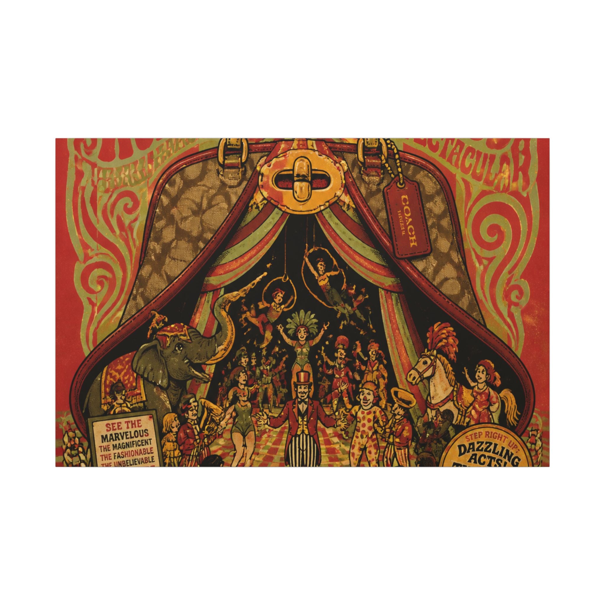 Handbag Big Top Wall Art Canvas 16×20 Psychedelic Cafe Decor Maximalist Print