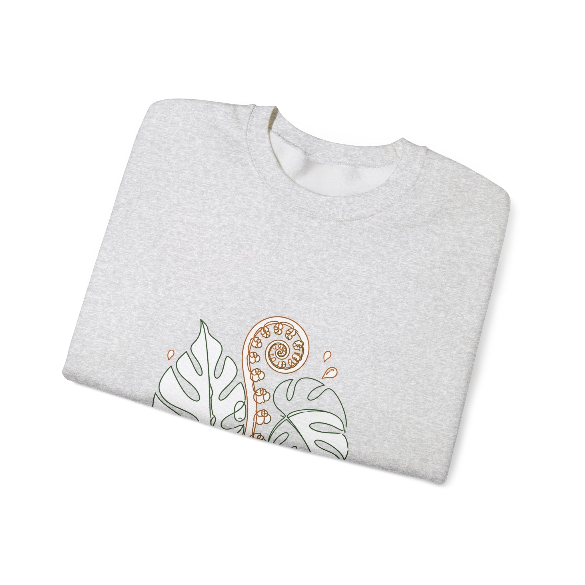 Matching Couple Sweatshirt - Desert & Rainforest Matching Couple Crewneck Sweatshirt Minimalist Art His Hers Valentine Gift - Design B