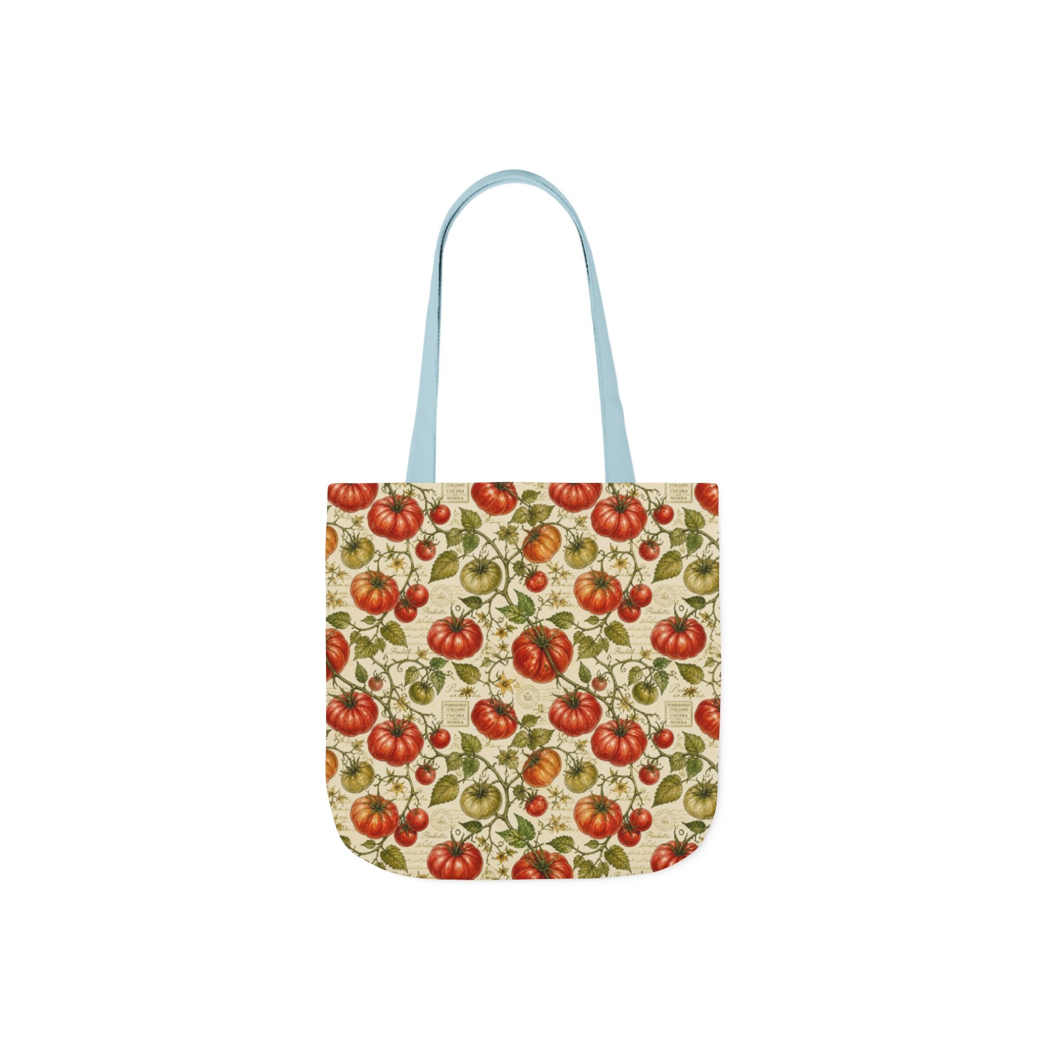 Heritage Tomatoes Canvas Tote Bag Mediterranean Kitchen Watercolor Design Italian Cottagecore Gift