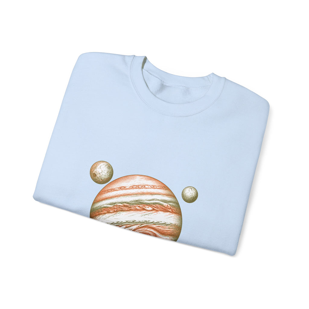 Matching Couple Sweatshirt - Saturn & Jupiter Matching Couple Comfort Colors Crew Hand-Drawn Art His Hers Anniversary Gift - Design B
