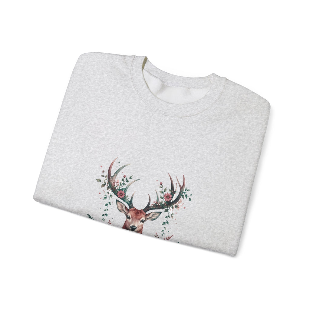 Matching Couple Sweatshirt - Bear & Deer Matching Couple Comfort Colors Crew Watercolor Art His Hers Birthday Gift - Design B