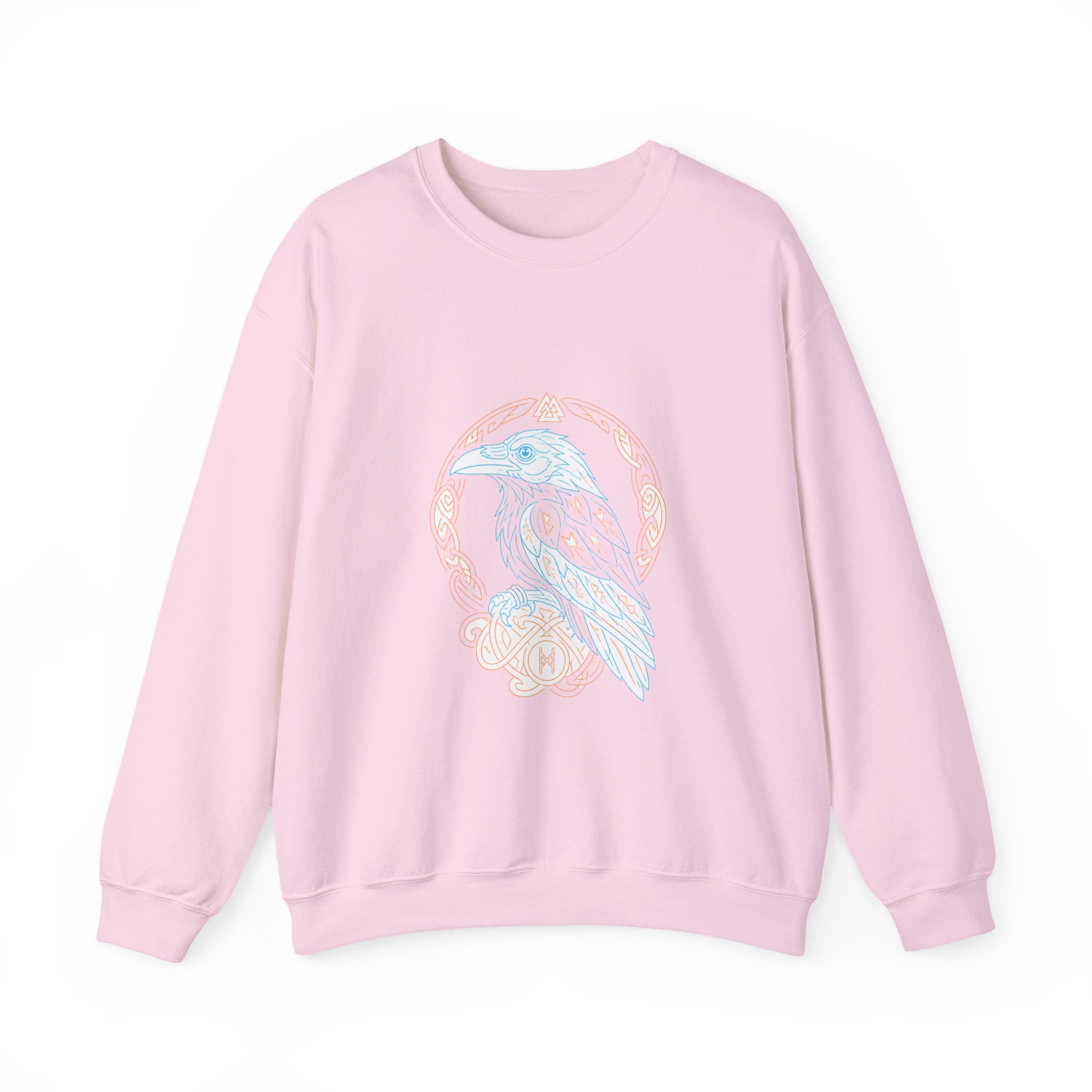 Matching Couple Sweatshirt - Huginn & Muninn Matching Couple Crewneck Sweatshirt Minimalist Art His Hers Valentine Gift - Design A