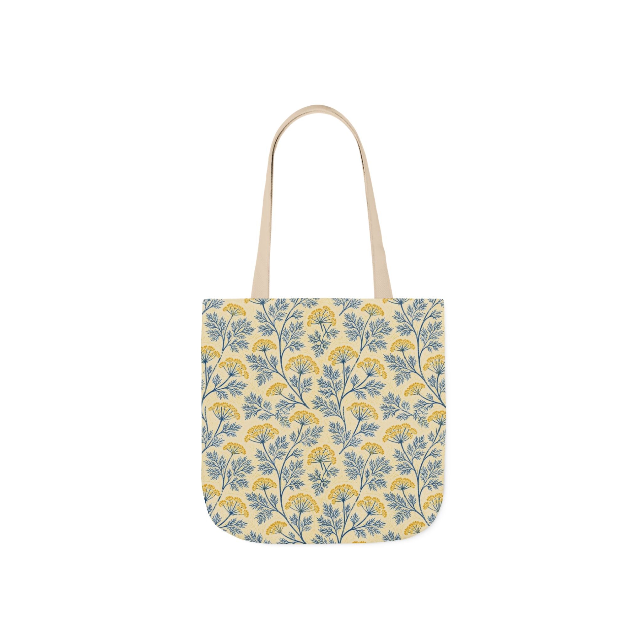 Dill Fronds Canvas Tote Bag Mediterranean Kitchen Linocut Design Italian Cottagecore Gift