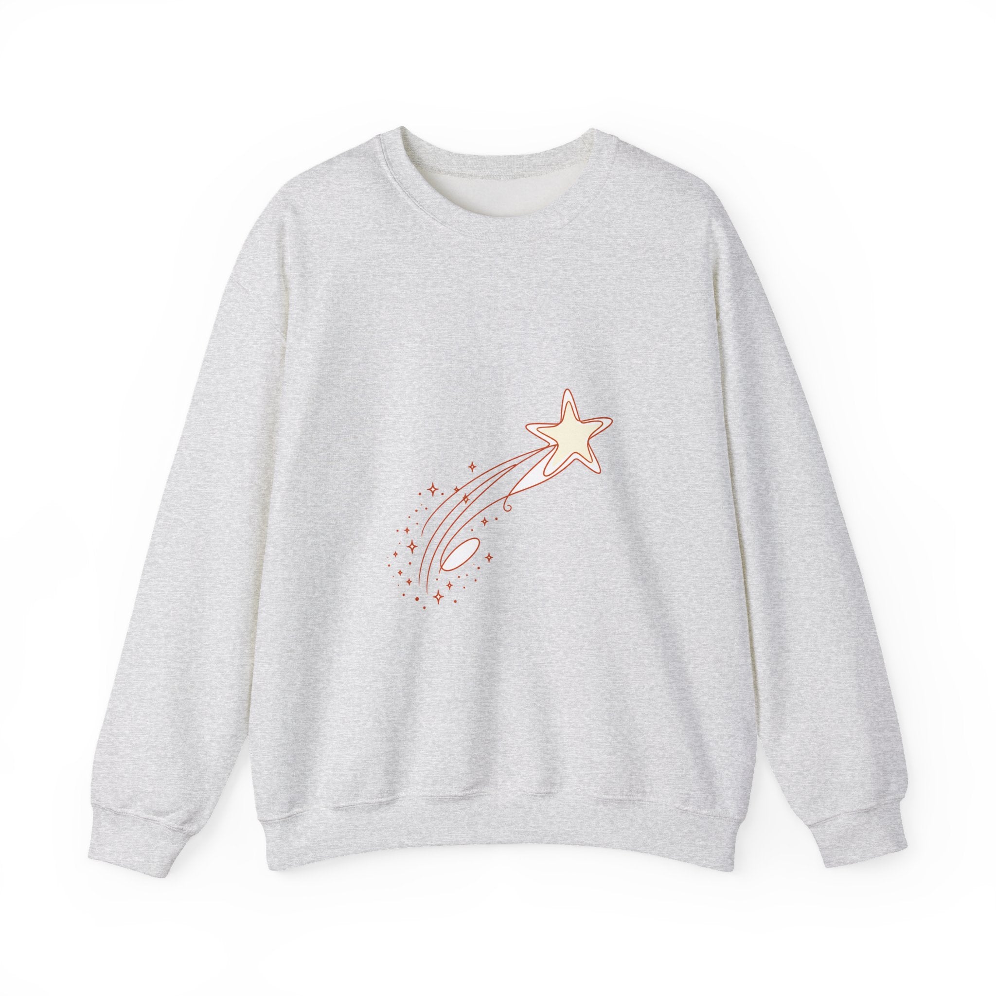 Matching Couple Sweatshirt - Shooting Star & North Star Matching Couple Comfort Colors Crew Minimalist Art His Hers Christmas Gift - Design A