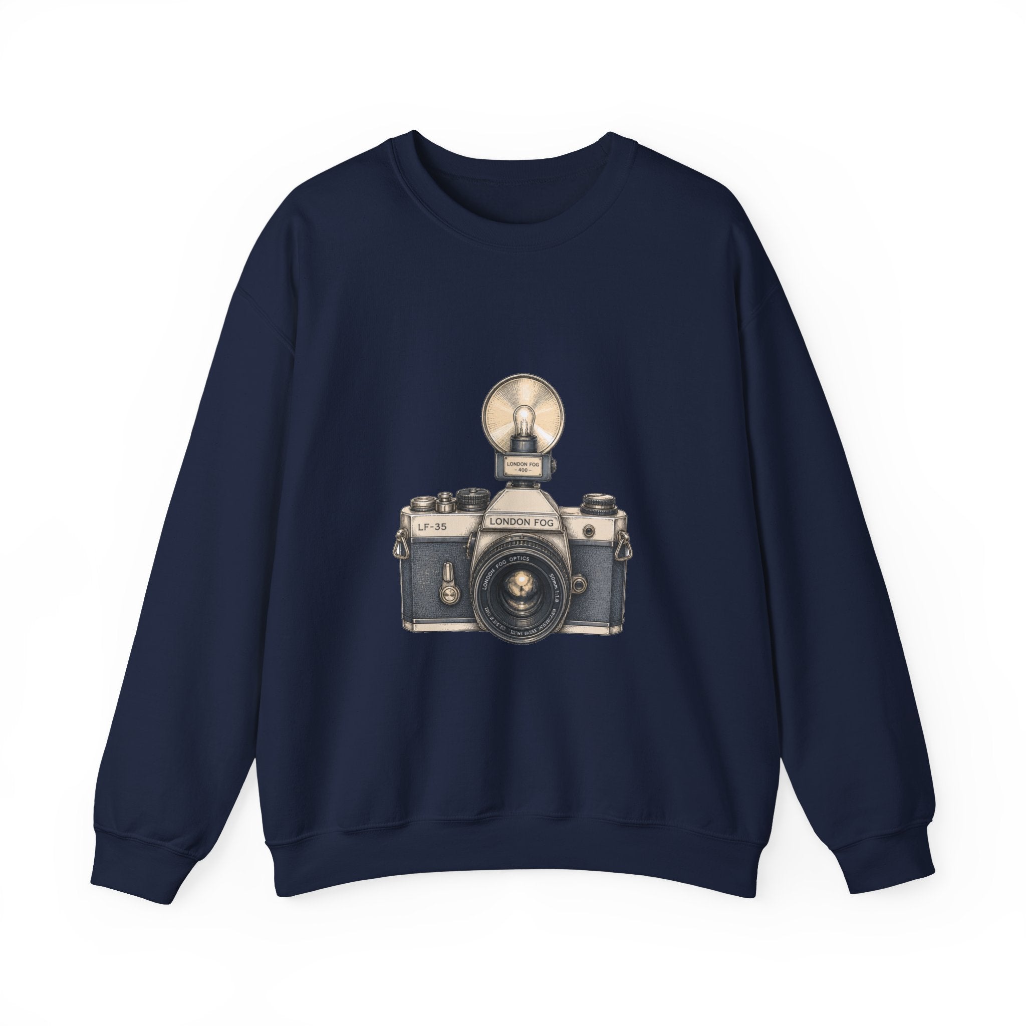 Matching Couple Sweatshirt - Camera & Film Matching Couple Premium Fleece Sweatshirt Hand-Drawn Art His Hers Anniversary Gift - Design A
