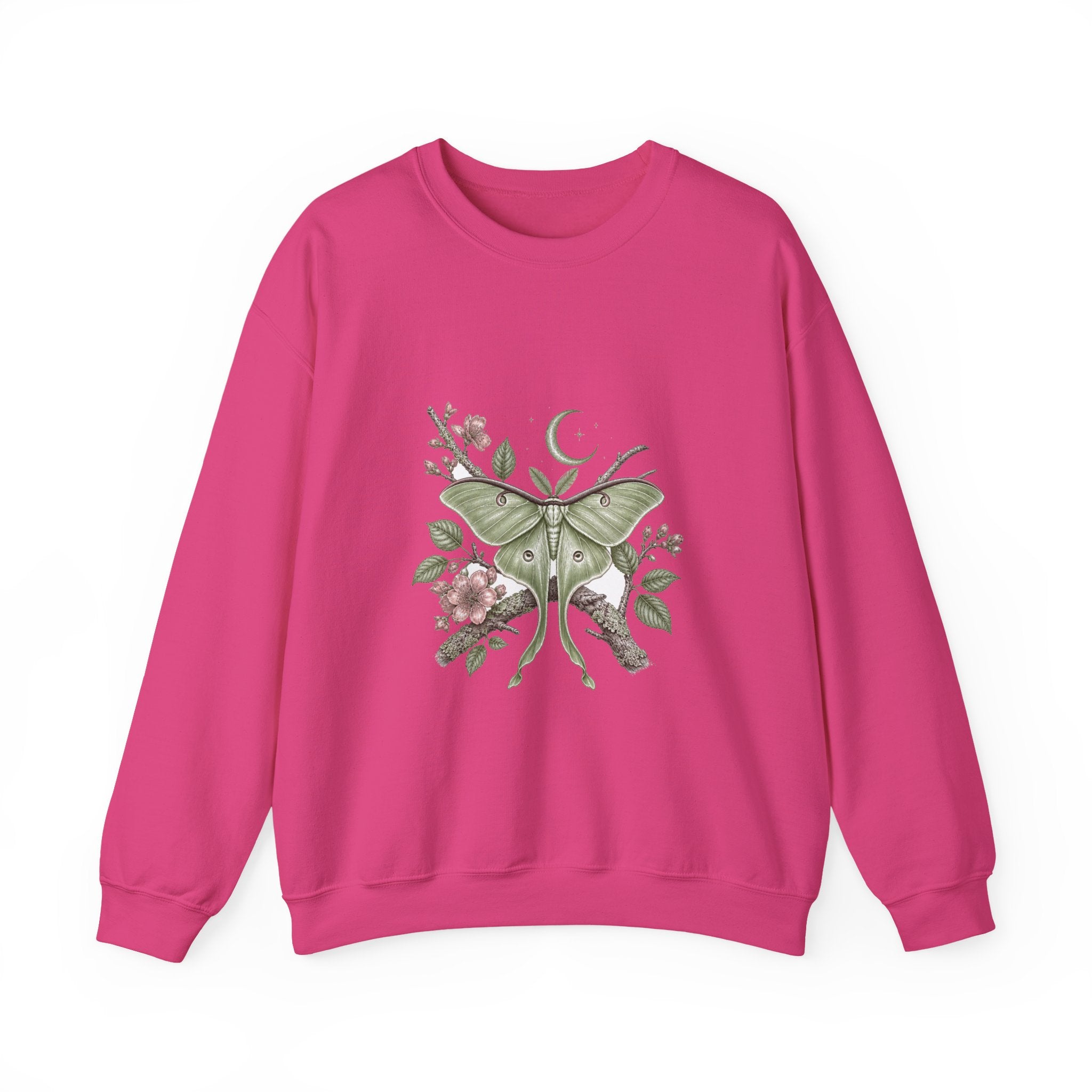 Matching Couple Sweatshirt - Butterfly & Moth Matching Couple Crewneck Sweatshirt Vintage Art His Hers Wedding Gift - Design B