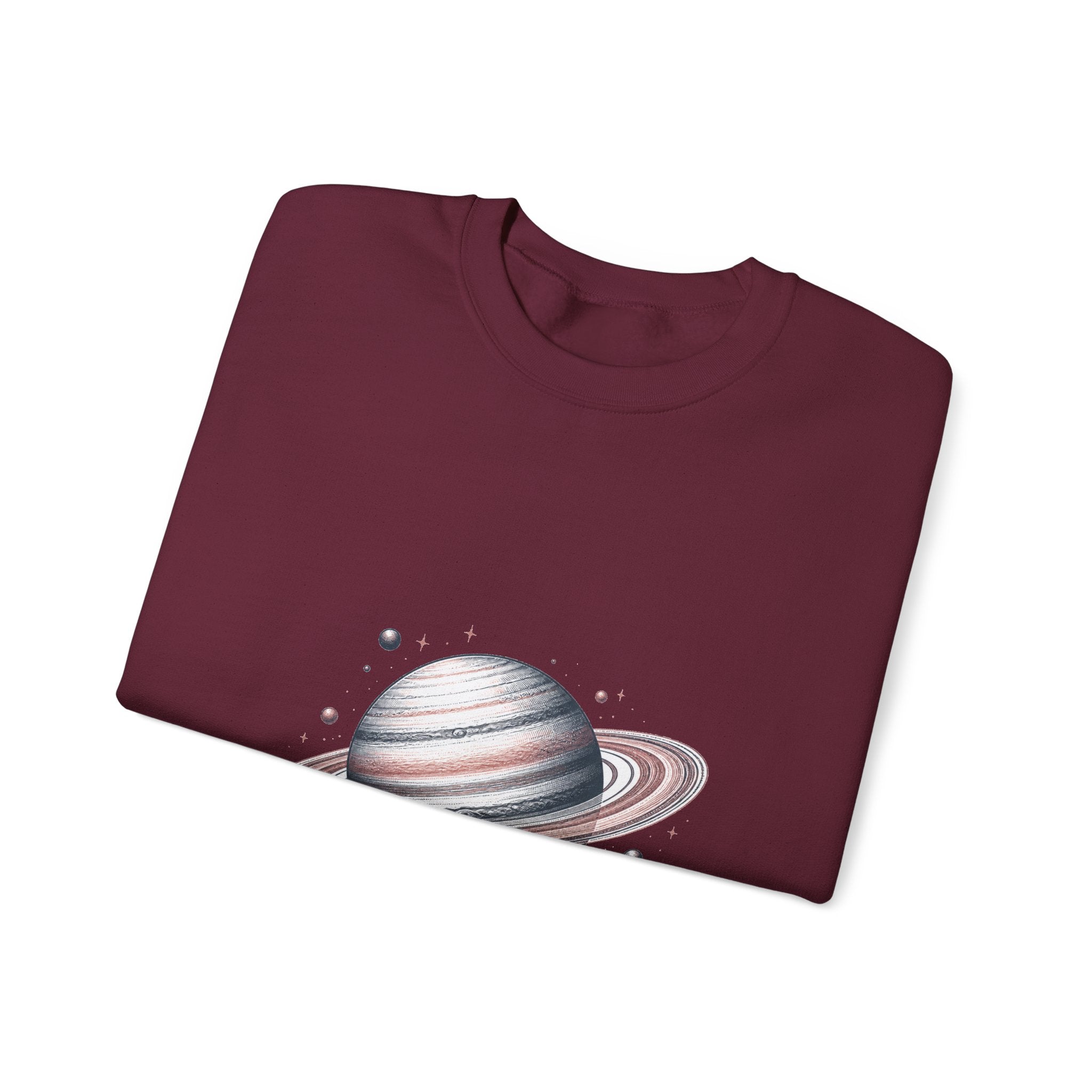 Matching Couple Sweatshirt - Saturn & Jupiter Matching Couple Crewneck Sweatshirt Hand-Drawn Art His Hers Best Friend Gift - Design A