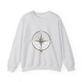 Matching Couple Sweatshirt - Compass North & South Matching Couple Premium Fleece Sweatshirt Geometric Art His Hers Love Gift - Design A
