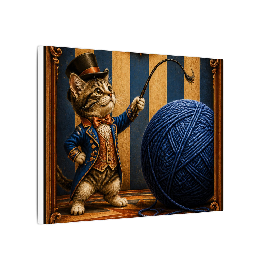 Cat Lion Tamer Wall Art Canvas 24×36 Baroque Studio Decor Maximalist Print