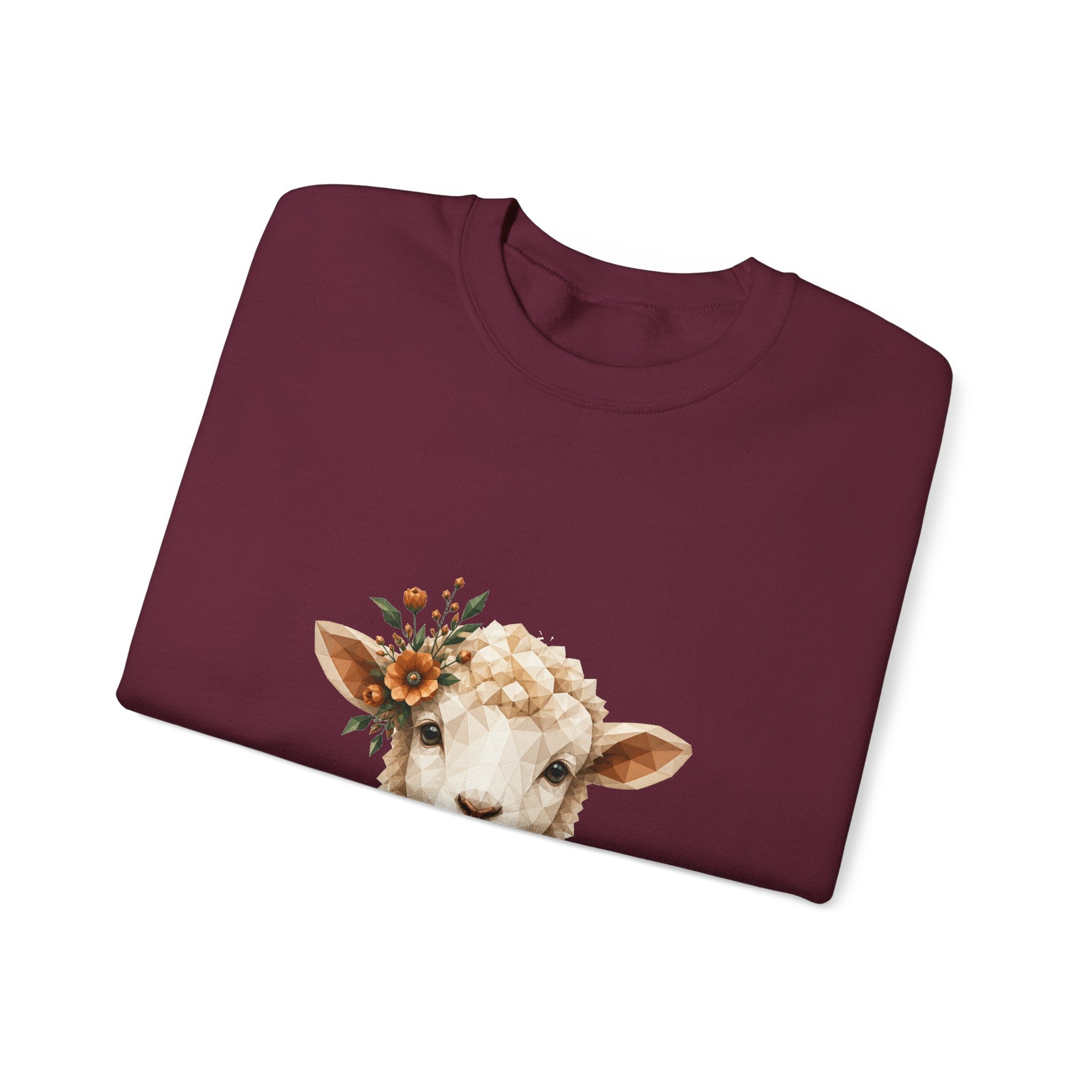 Matching Couple Sweatshirt - Lion & Lamb Matching Couple Comfort Colors Crew Geometric Art His Hers Love Gift - Design B