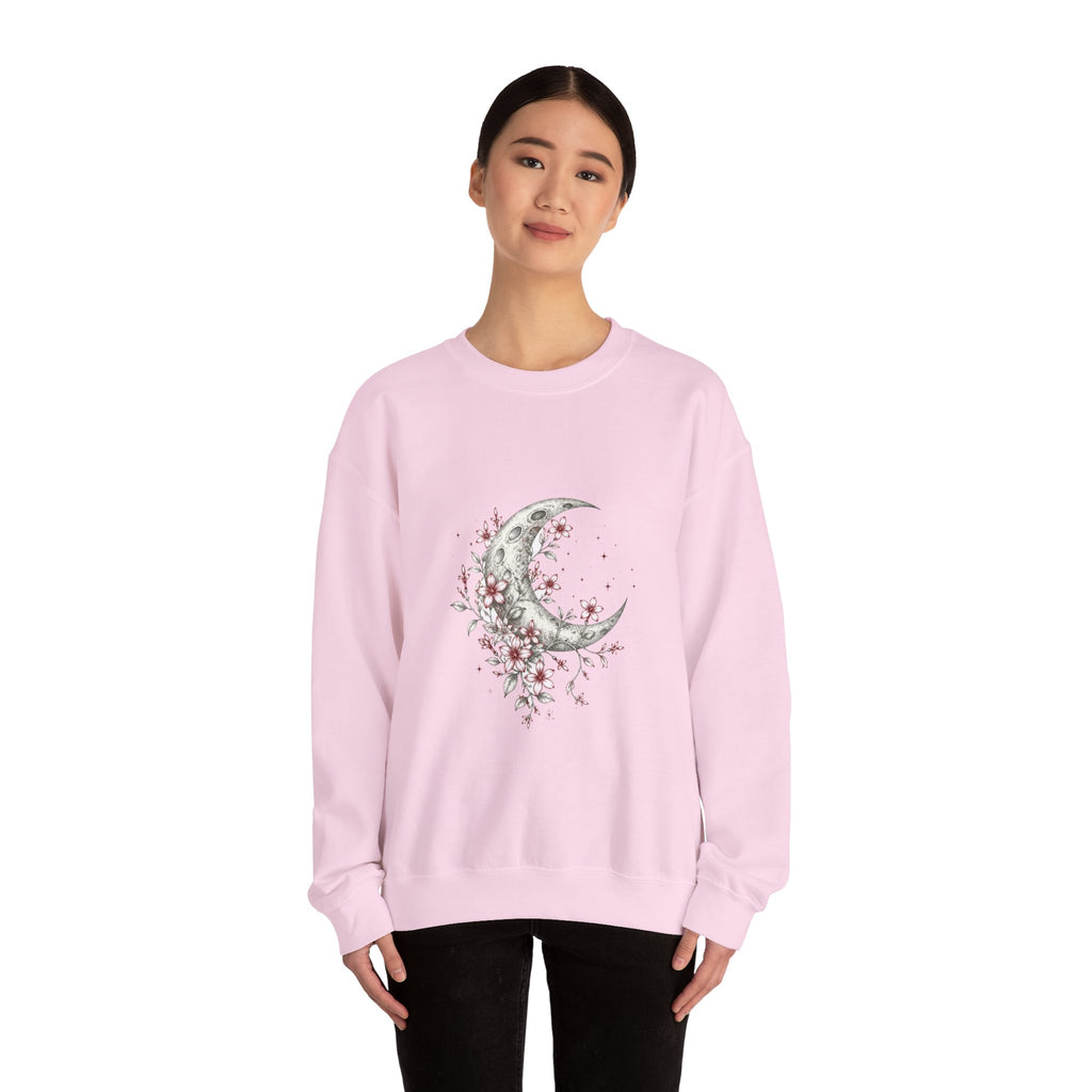 Matching Couple Sweatshirt - Sun & Moon Matching Couple Crewneck Sweatshirt Hand-Drawn Art His Hers Best Friend Gift - Design A