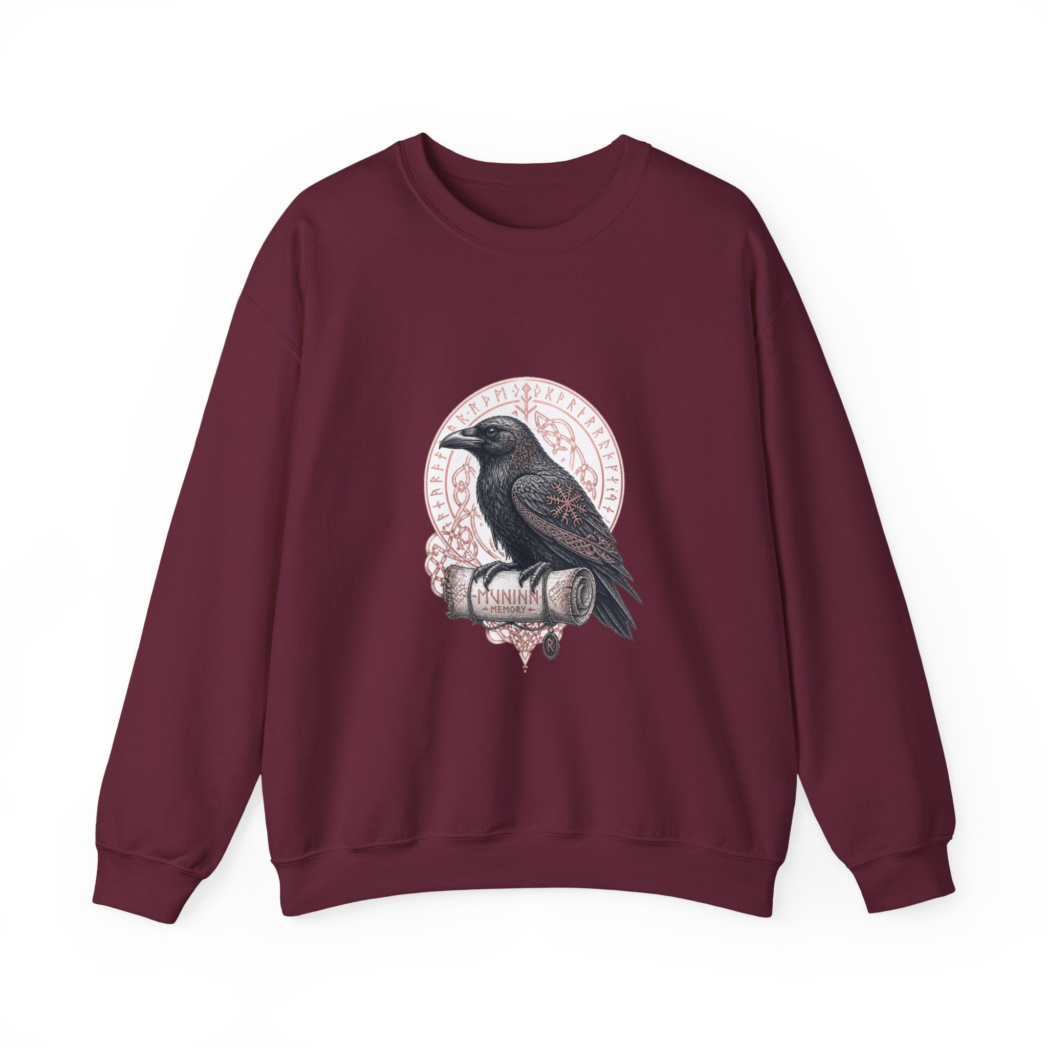 Matching Couple Sweatshirt - Huginn & Muninn Matching Couple Comfort Colors Crew Hand-Drawn Art His Hers Anniversary Gift - Design B