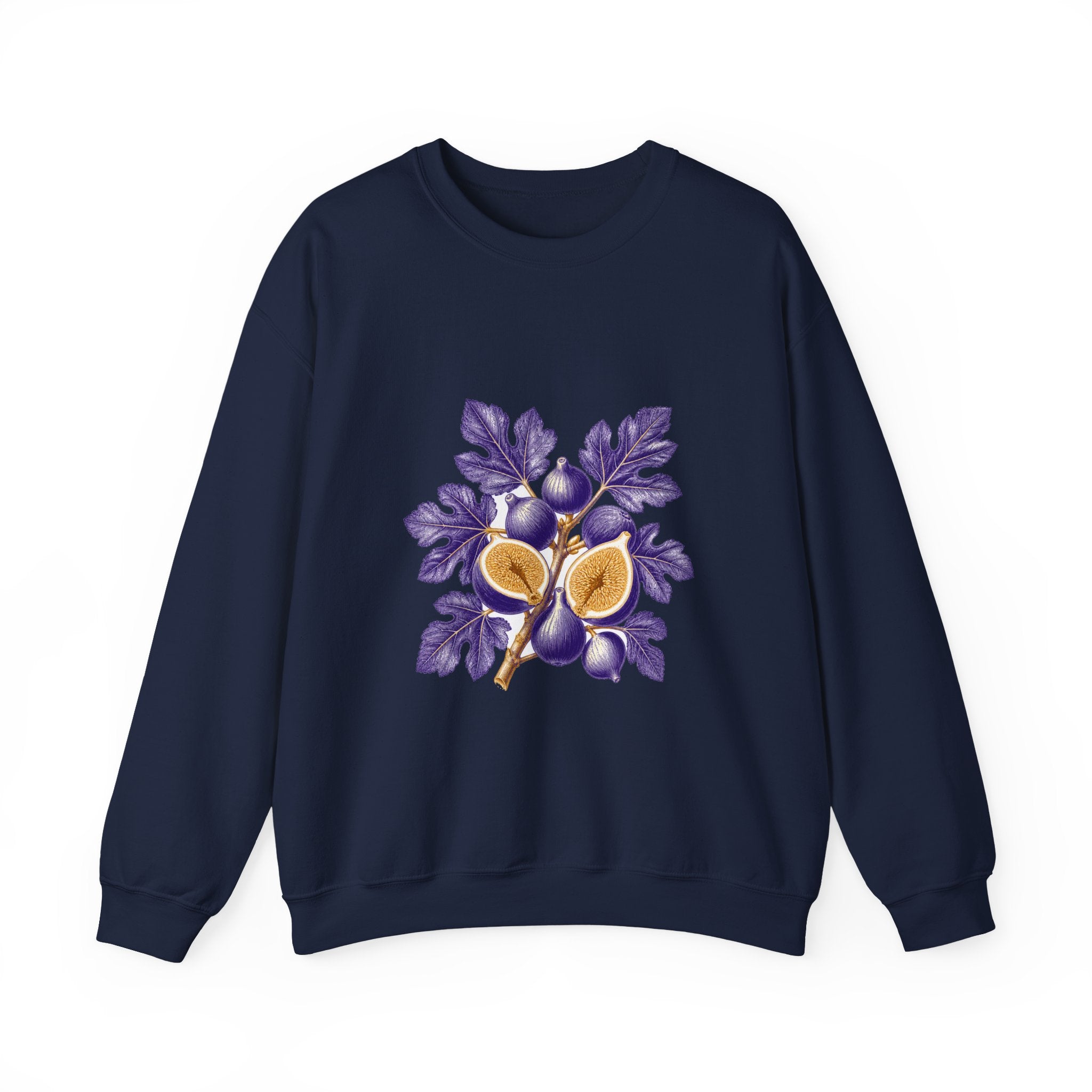 Matching Couple Sweatshirt - Olive Branch & Fig Matching Couple Premium Fleece Sweatshirt Vintage Art His Hers Honeymoon Gift - Design B