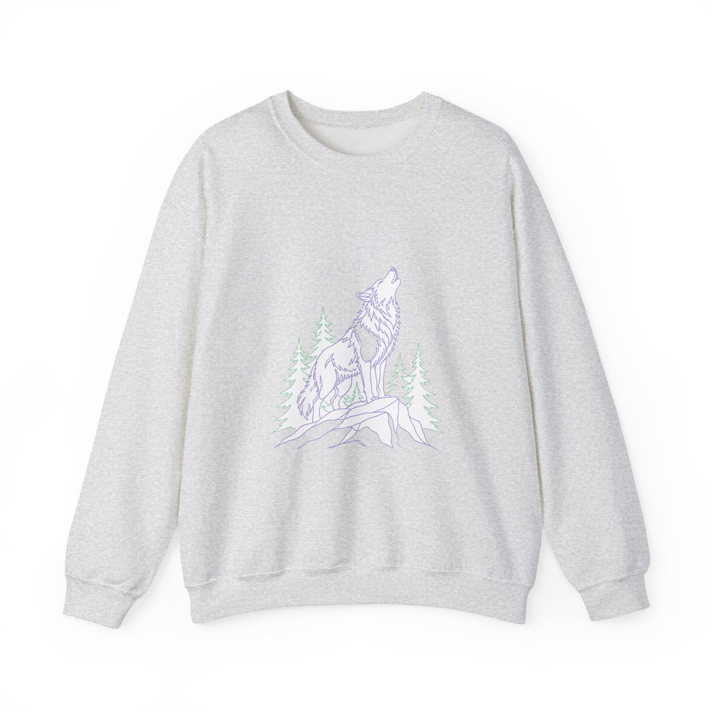 Matching Couple Sweatshirt - Wolf & Dove Matching Couple Premium Fleece Sweatshirt Minimalist Art His Hers Christmas Gift - Design A