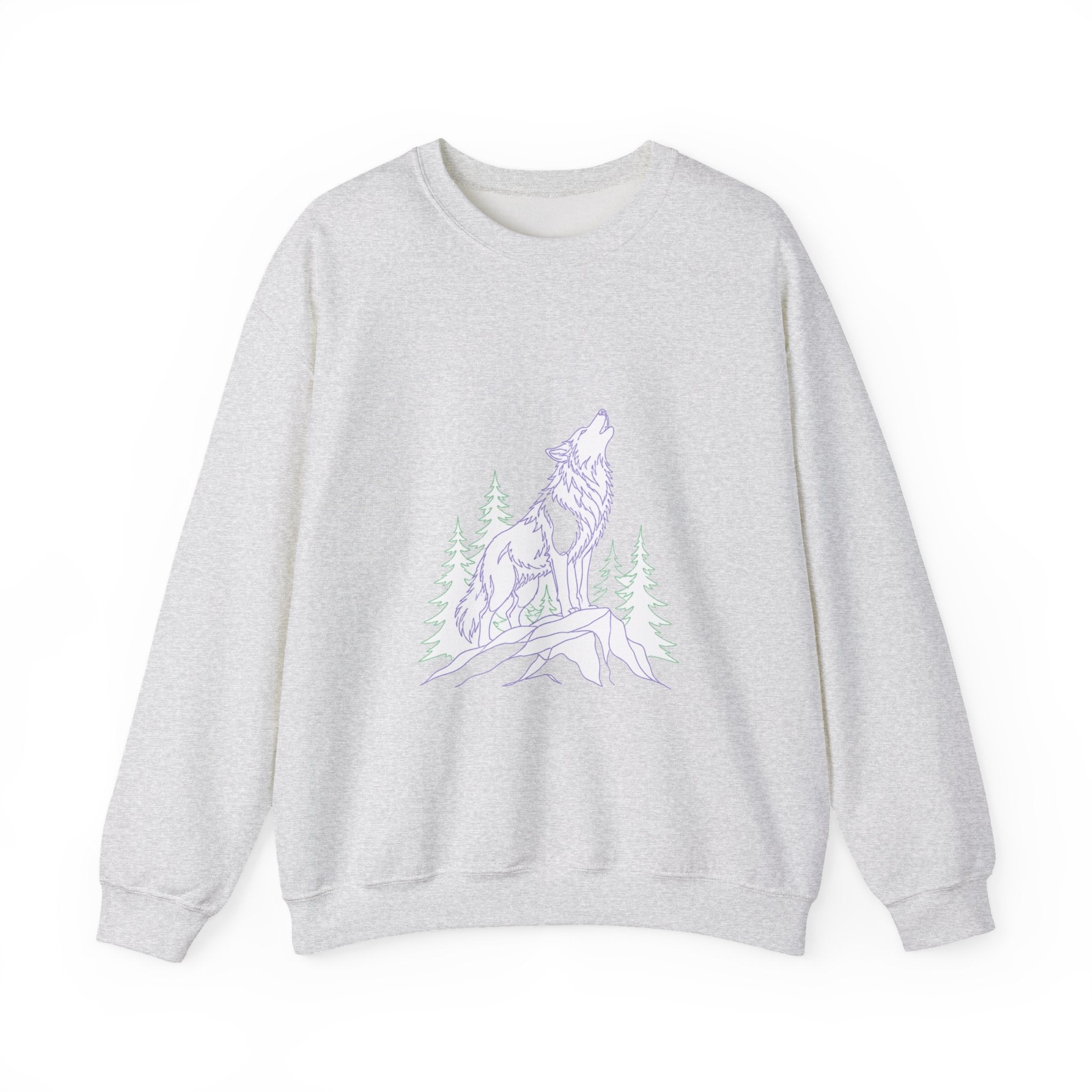 Matching Couple Sweatshirt - Wolf & Dove Matching Couple Premium Fleece Sweatshirt Minimalist Art His Hers Christmas Gift - Design A