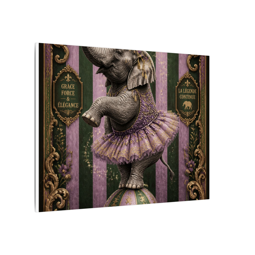Elephant on Ball Wall Art Canvas 24×36 Baroque Studio Decor Maximalist Print