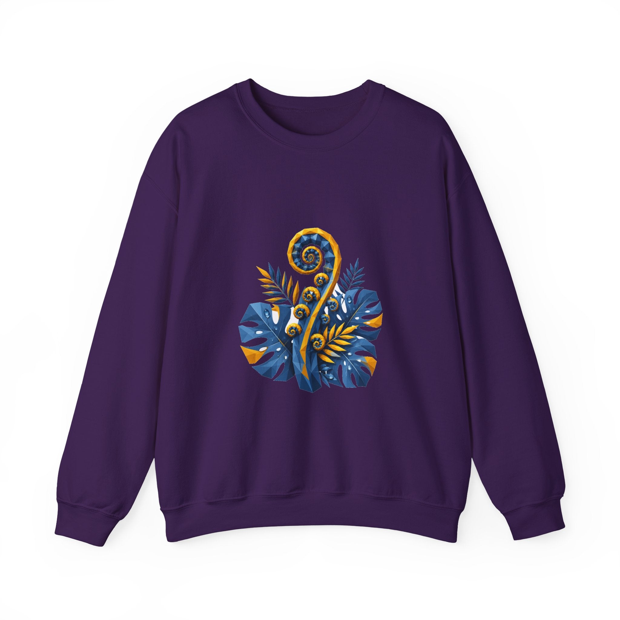 Matching Couple Sweatshirt - Desert & Rainforest Matching Couple Crewneck Sweatshirt Geometric Art His Hers Couple Gift - Design B