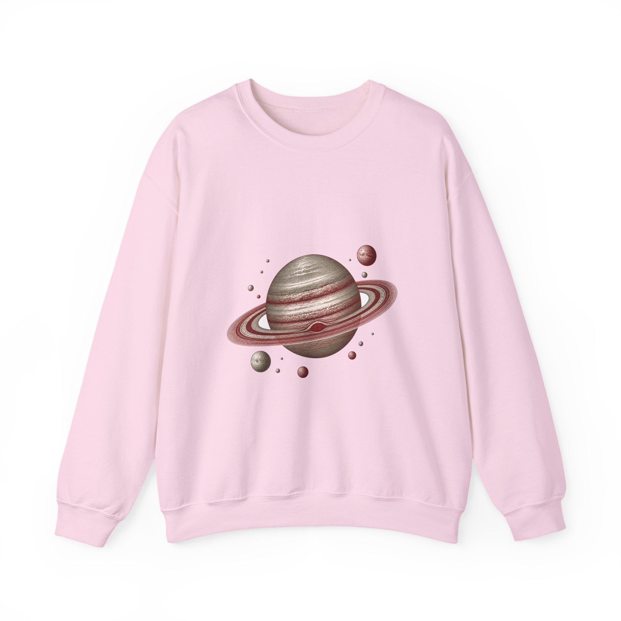 Matching Couple Sweatshirt - Saturn & Jupiter Matching Couple Crewneck Sweatshirt Vintage Art His Hers Wedding Gift - Design A