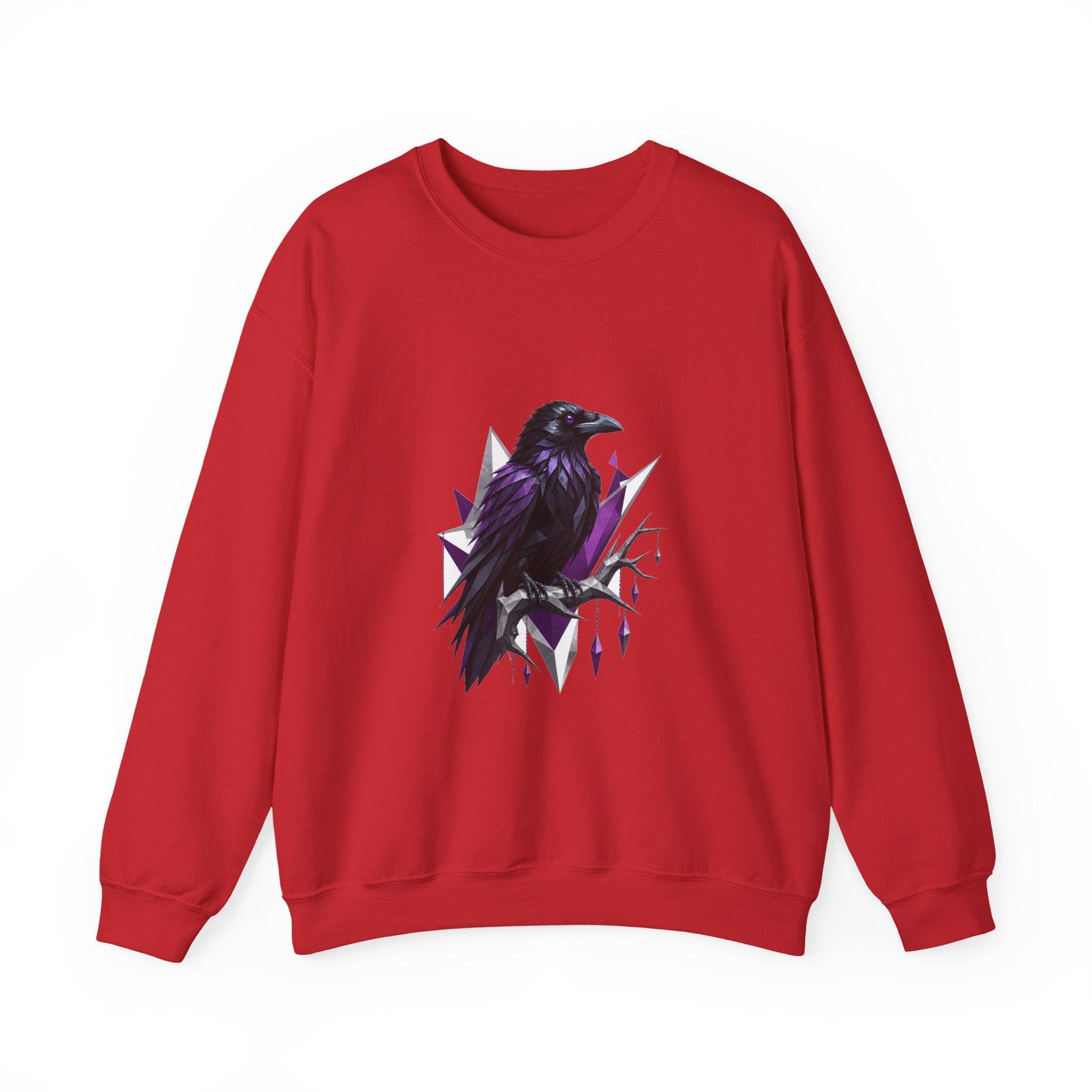 Matching Couple Sweatshirt - Raven & Swan Matching Couple Premium Fleece Sweatshirt Geometric Art His Hers Love Gift - Design A