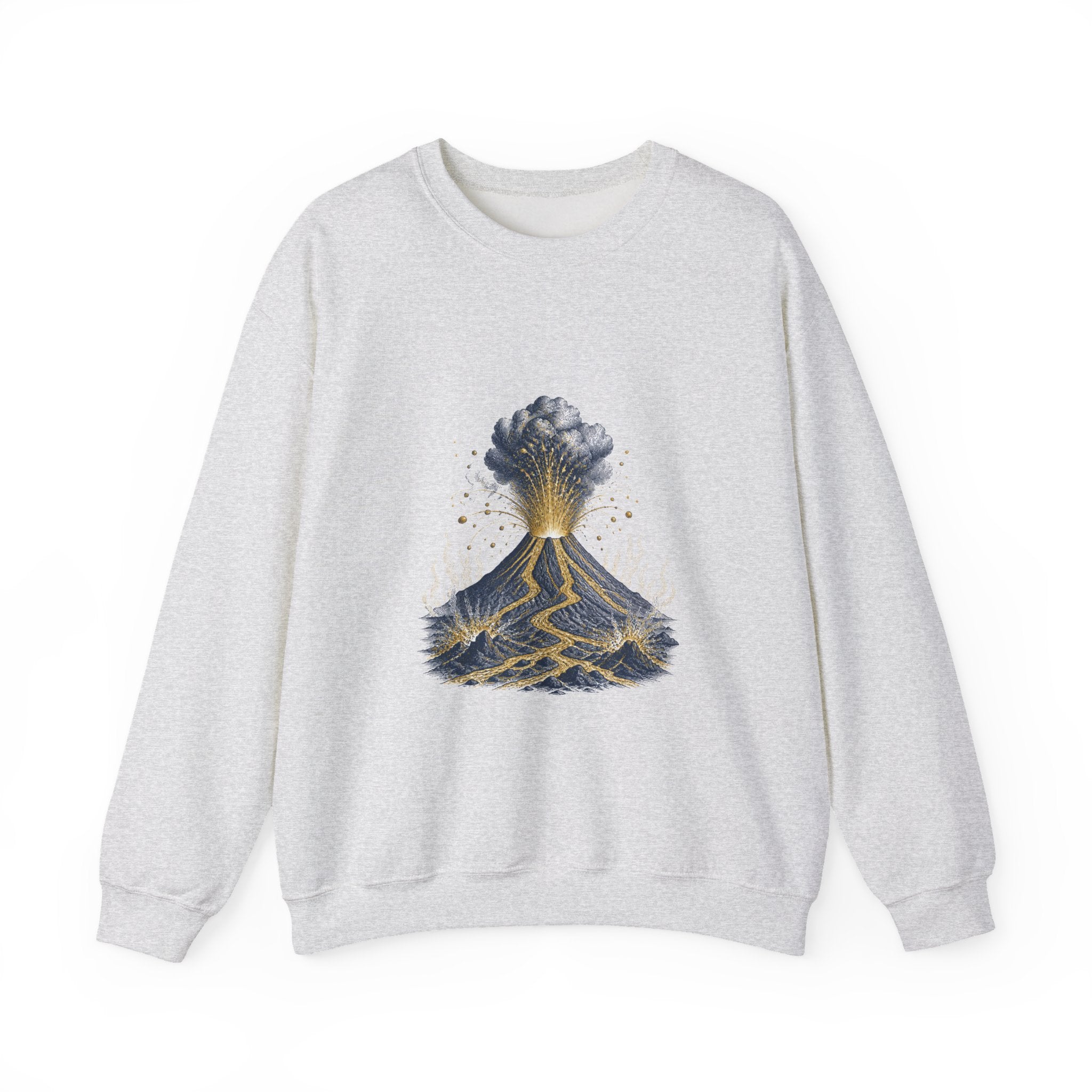 Matching Couple Sweatshirt - Volcano & Glacier Matching Couple Comfort Colors Crew Vintage Art His Hers Honeymoon Gift - Design A