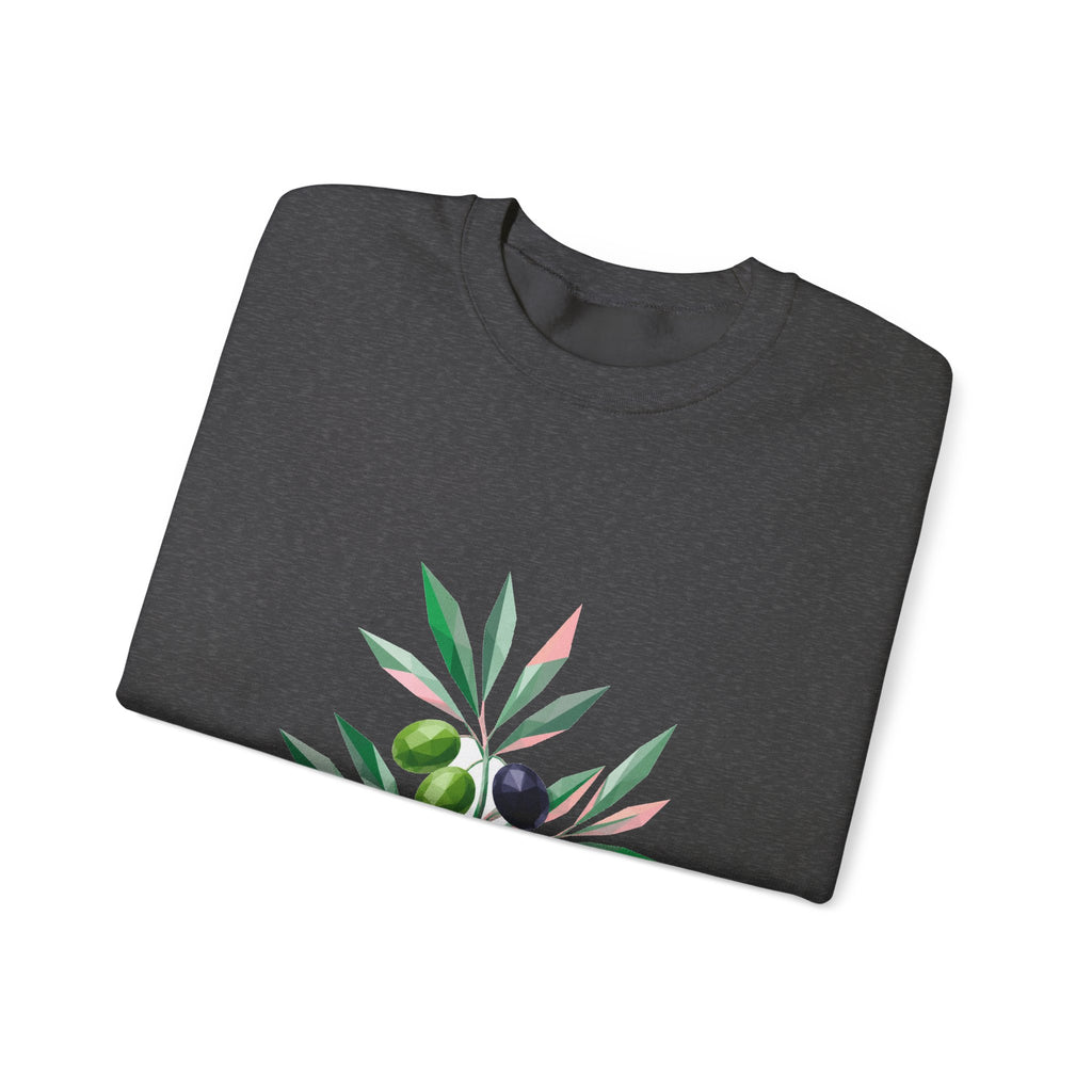 Matching Couple Sweatshirt - Olive Branch & Fig Matching Couple Comfort Colors Crew Geometric Art His Hers Love Gift - Design A