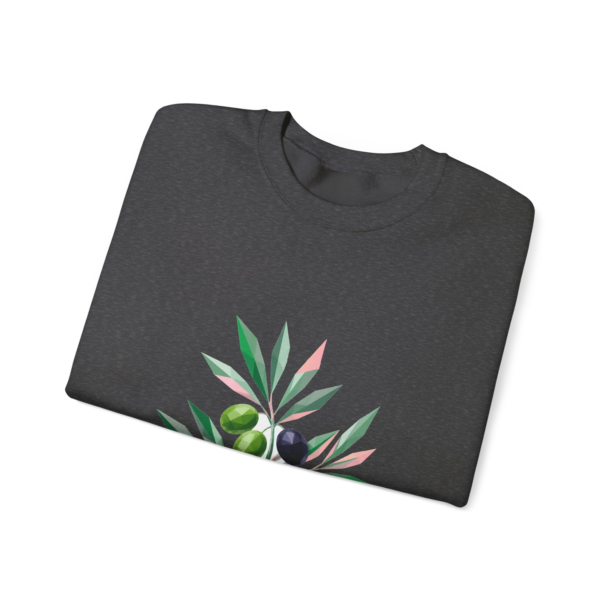 Matching Couple Sweatshirt - Olive Branch & Fig Matching Couple Comfort Colors Crew Geometric Art His Hers Love Gift - Design A