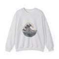 Matching Couple Sweatshirt - Mountain & Ocean Matching Couple Crewneck Sweatshirt Vintage Art His Hers Wedding Gift - Design B