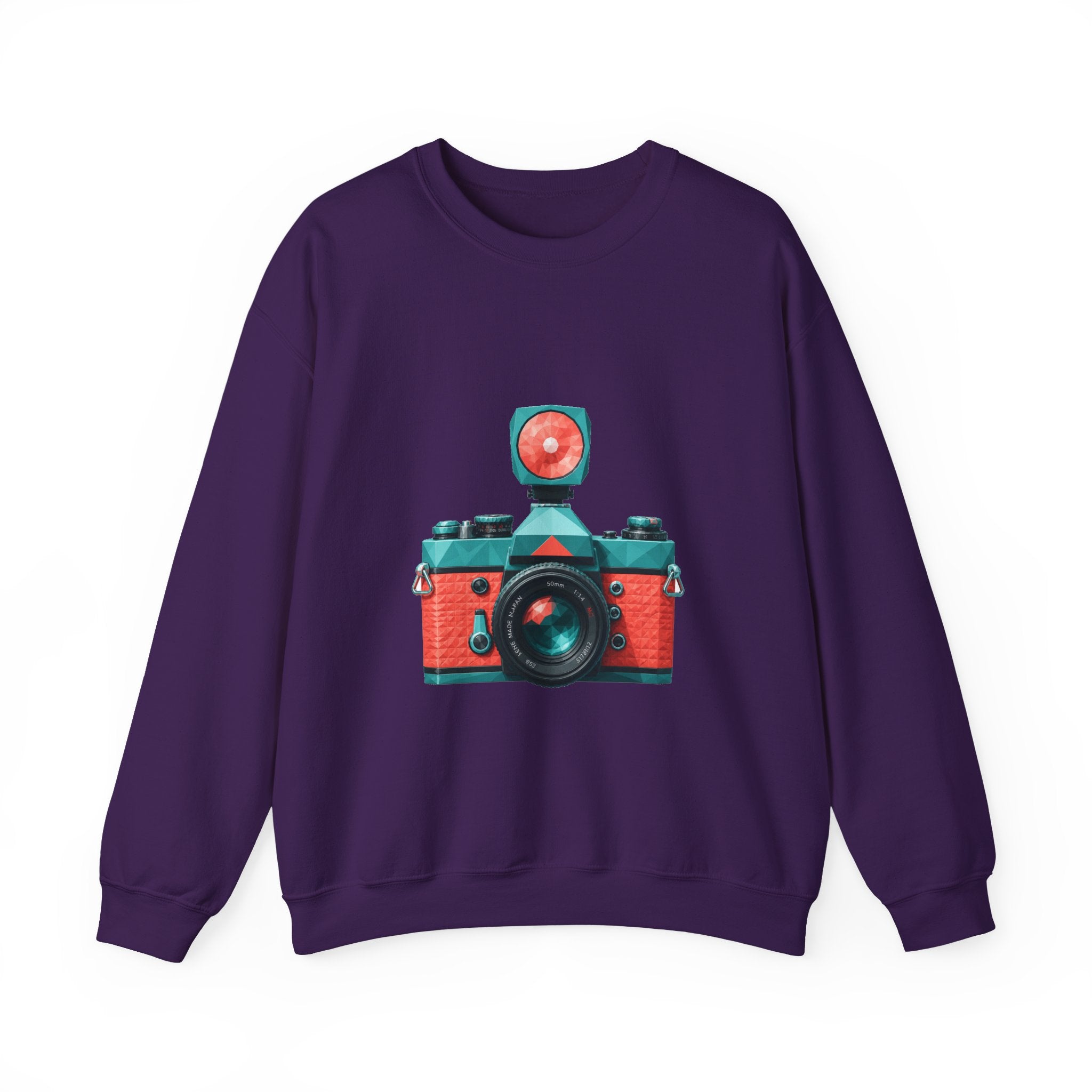 Matching Couple Sweatshirt - Camera & Film Matching Couple Crewneck Sweatshirt Geometric Art His Hers Couple Gift - Design A