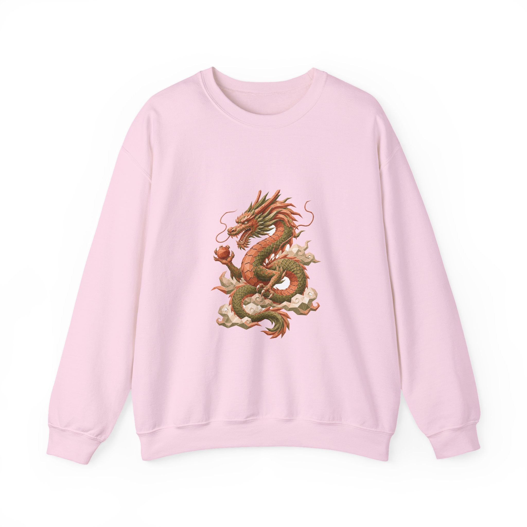 Matching Couple Sweatshirt - Dragon & Phoenix Matching Couple Comfort Colors Crew Geometric Art His Hers Love Gift - Design A