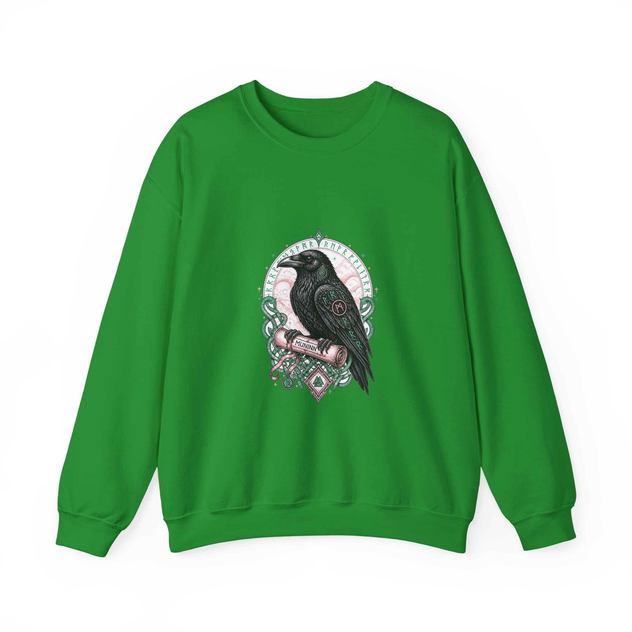 Matching Couple Sweatshirt - Huginn & Muninn Matching Couple Crewneck Sweatshirt Hand-Drawn Art His Hers Best Friend Gift - Design B