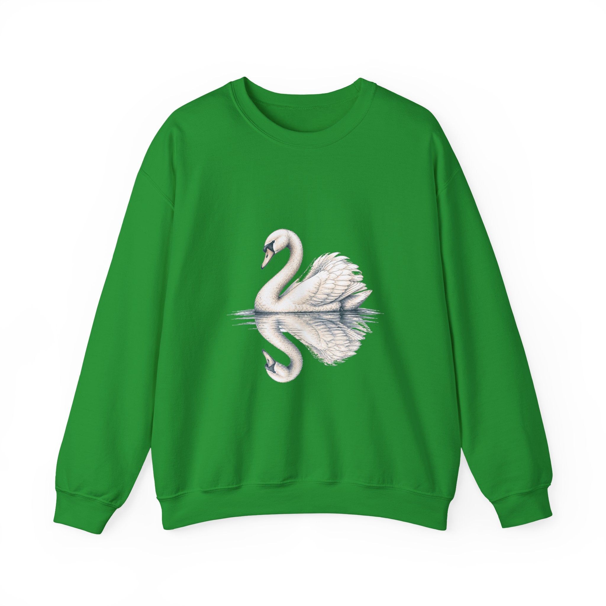 Matching Couple Sweatshirt - Raven & Swan Matching Couple Premium Fleece Sweatshirt Hand-Drawn Art His Hers Anniversary Gift - Design B