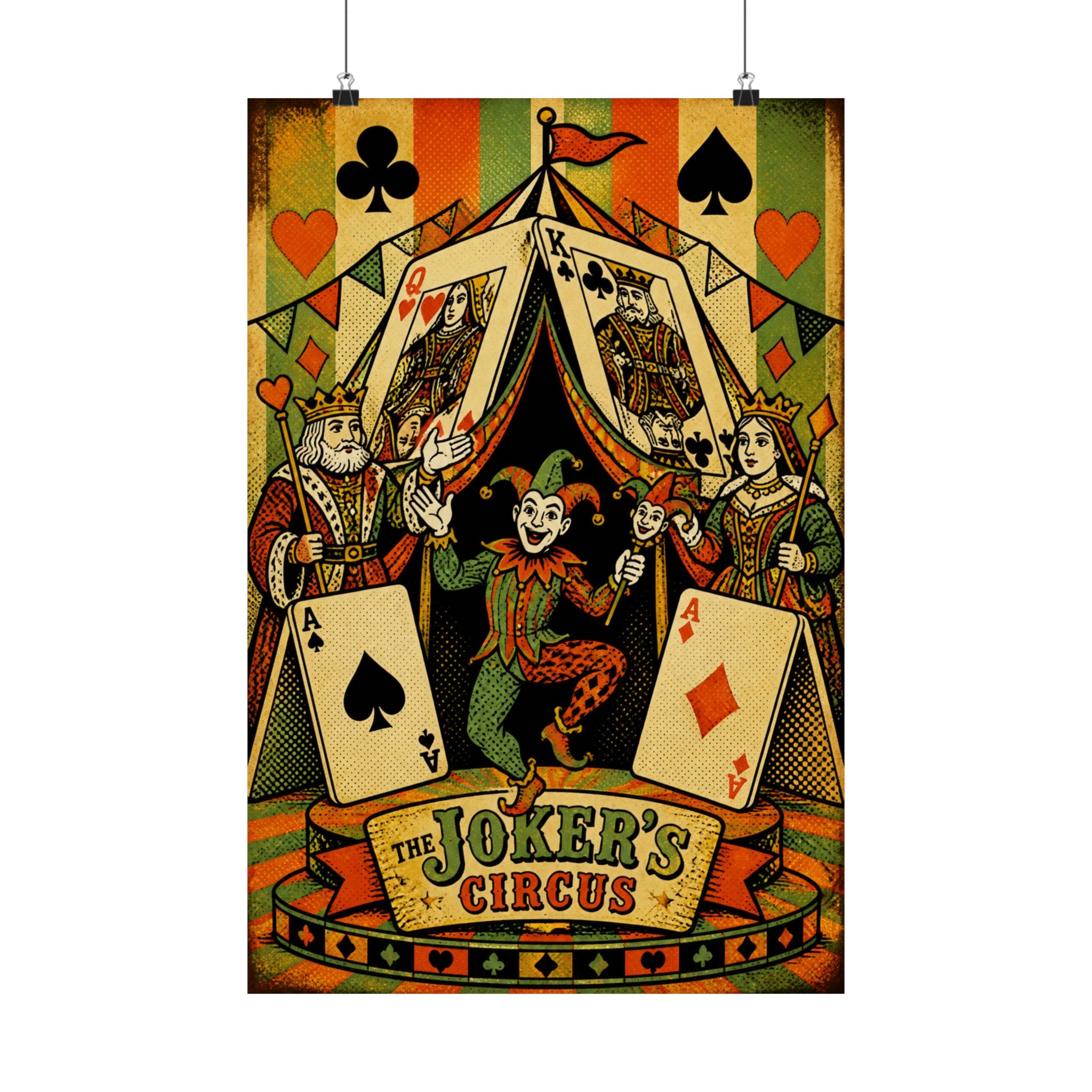 Playing Cards Tent Wall Art Poster 18×24 Pop Art Living Room Decor Maximalist Print