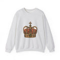 Matching Couple Sweatshirt - Crown & Shield Matching Couple Premium Fleece Sweatshirt Hand-Drawn Art His Hers Anniversary Gift - Design A