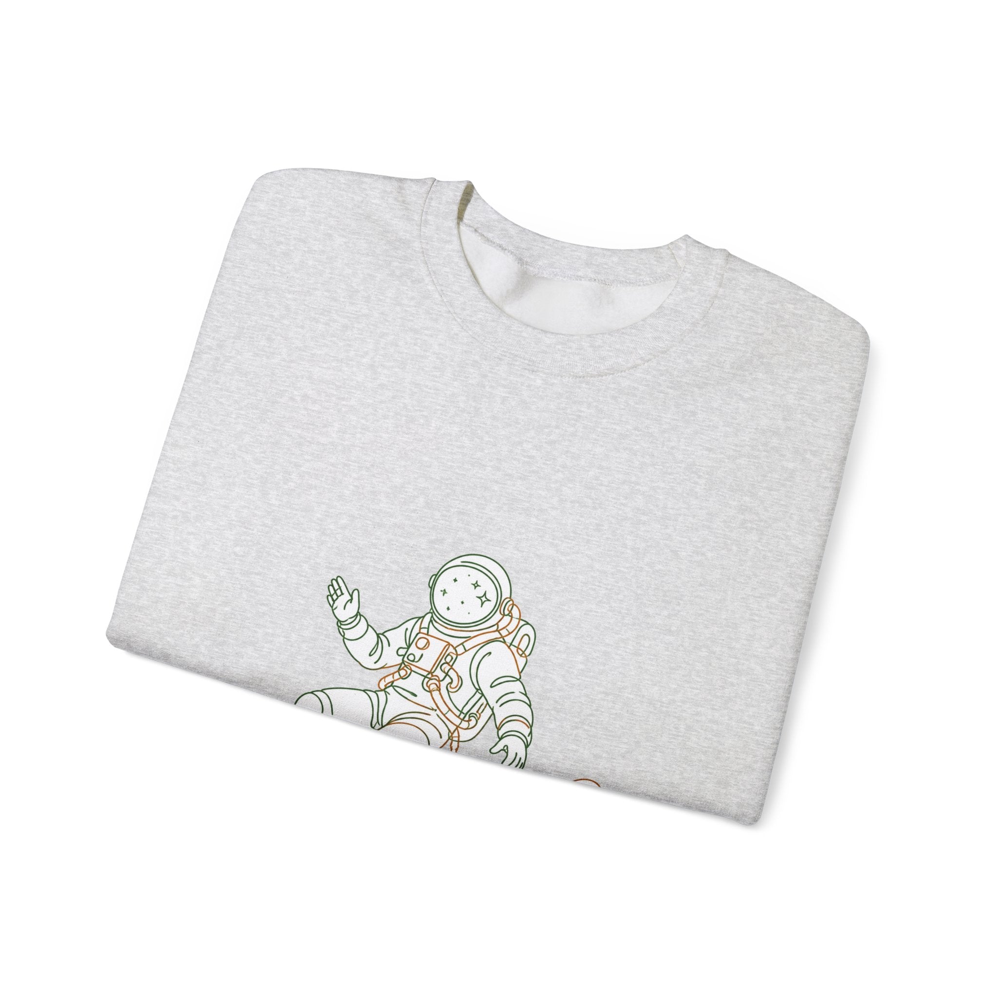 Matching Couple Sweatshirt - Astronaut & Planet Matching Couple Comfort Colors Crew Minimalist Art His Hers Christmas Gift - Design A