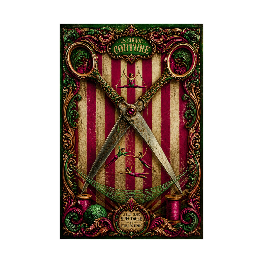 Giant Scissors Trapeze Wall Art Poster 18×24 Baroque Home Office Decor Maximalist Print