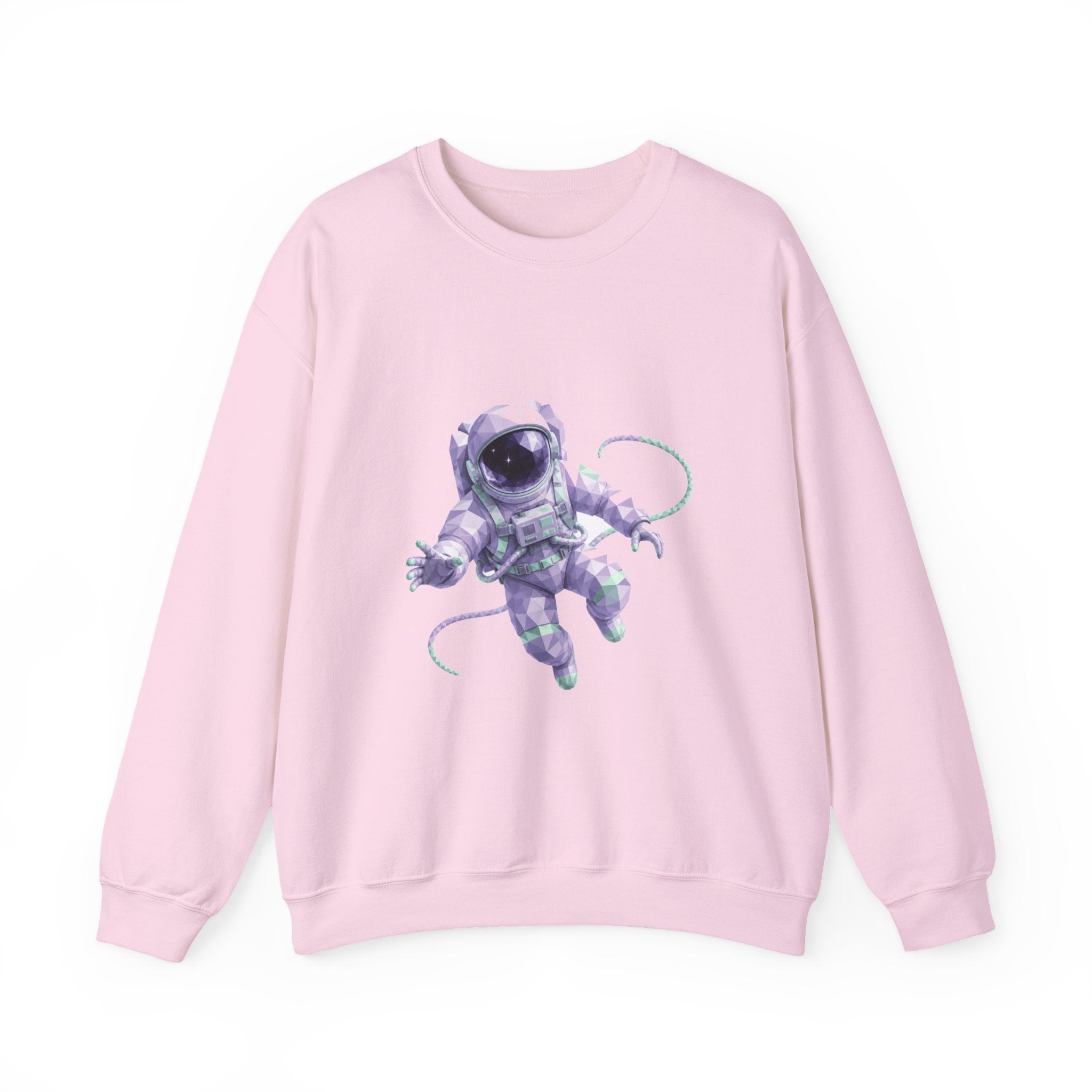 Matching Couple Sweatshirt - Astronaut & Planet Matching Couple Crewneck Sweatshirt Geometric Art His Hers Couple Gift - Design A
