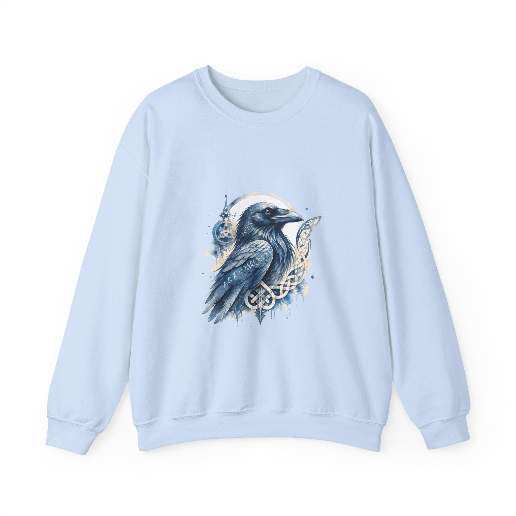 Matching Couple Sweatshirt - Huginn & Muninn Matching Couple Comfort Colors Crew Watercolor Art His Hers Birthday Gift - Design A