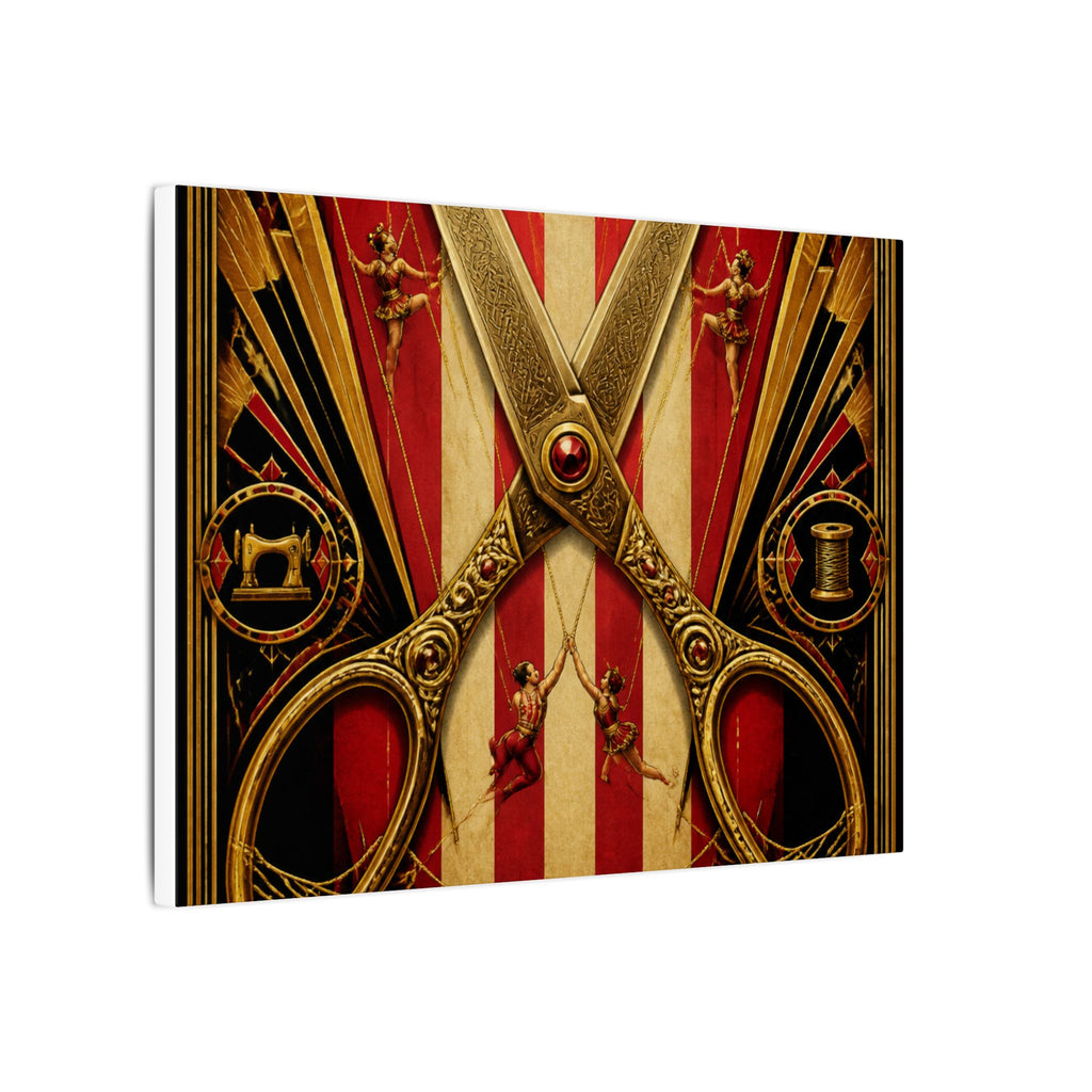 Giant Scissors Trapeze Wall Art Canvas 16×20 Art Deco Entryway Decor Maximalist Print